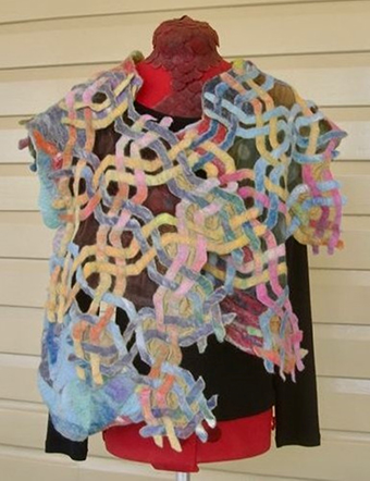 Felt Wrap with Weft Felt features by Sachiko Kotaka