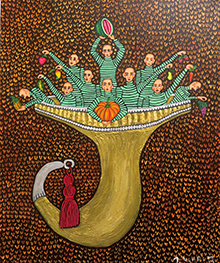 Gold cornucopia by Theodore Kennett-Raj