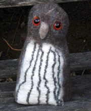 Barking Owl - Felted Merino Wool by Susanne Walden