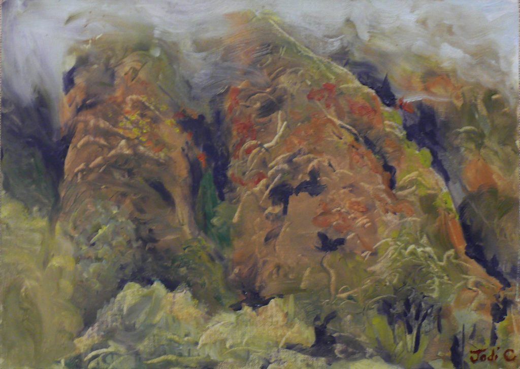 Blue Knob in Mist by Jodi Calkin