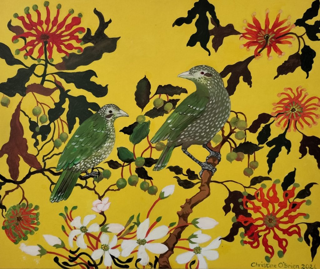 "Female Cat-Birds" by Christine O'Brien